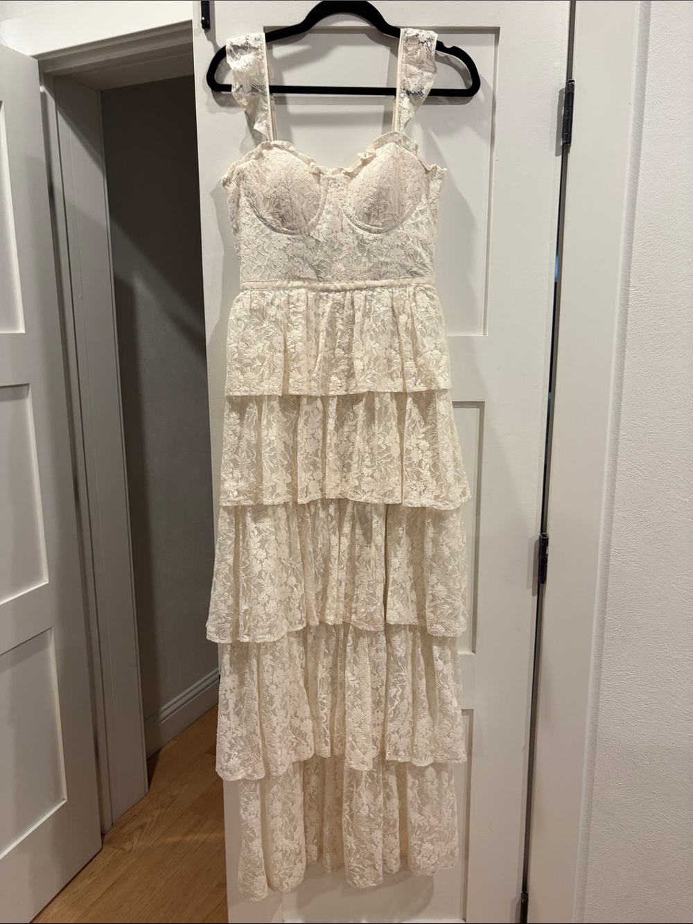 Altar'd State Umbar Embroidered Floral White Lace Dress - Picture 6 of 13